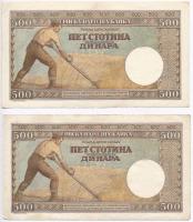 Szerbia / Német megszállás 1942. 500D közeli sorszám T:III szép papír Serbia / German occupation 194...