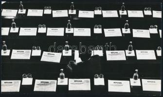 1964 Magyar Alfréd: Kongresszus előtt I-III., 3 db vintage fotóművészeti alkotás, 9,5x19 cm és 14x24 cm között