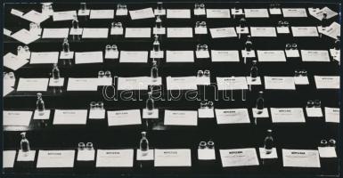 1964 Magyar Alfréd: Kongresszus előtt I-III., 3 db vintage fotóművészeti alkotás, 9,5x19 cm és 14x24...