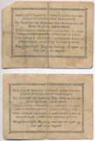 1849. 15kr "Kossuth bankó" (2x) T:IV