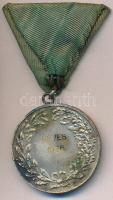 1936. Heves I. ezüstözött fém díjérem szalagon, ARKANZAS BP. gyártói jelzéssel (40mm) T:2,2- patina
