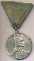 1936. "Heves I." ezüstözött fém díjérem szalagon, "ARKANZAS BP." gyártói jelzéss...