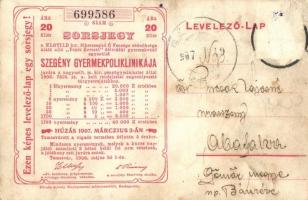 Kuruc előörs, Pataky László rajza, hátoldalon sorsjegy, Könyves Kálmán műkiadó rt. kiadása / Kuruc o...