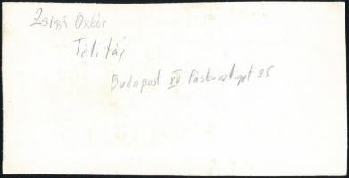 cca 1973 Zsigri Oszkár (1933-?): Téli táj, feliratozott, vintage fotóművészeti alkotás, 12x23,5 cm