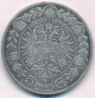 Ausztria 1900. 5K Ag "Ferenc József" T:3 
Austria 1900. 5 Corona Ag "Franz Joseph&qu...