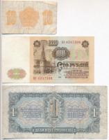 Szovjetunió 1937. 1Ch + 1961. 100R + Spitzbergák / Arktikus Szén Tröszt 1961. 10k T:II-III- szakadás...