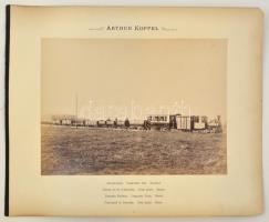 cca 1890 Irinowka vasút, vegyesvonat, Arthur Koppel, kartonra kasírozva, feliratozva, 20x27 cm / Irinkowka Railway, composite train, photo