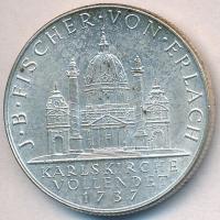 Ausztria 1937. 2Sch Ag "Karlskirche" T:1-  Austria 1937. 2 Schilling Ag "Bicentennial Completion of St. Charles Church 1737" C:AU Krause KM#2859