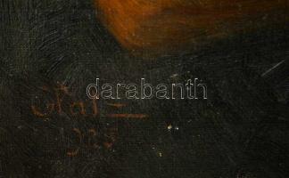 Glatz Oszkár (1872-1958): Parasztlány. Olaj, vászon, jelzett, antik keretben, 50×38 cm