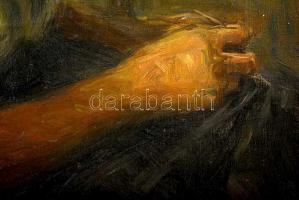 Glatz Oszkár (1872-1958): Parasztlány. Olaj, vászon, jelzett, antik keretben, 50×38 cm