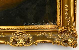 Glatz Oszkár (1872-1958): Parasztlány. Olaj, vászon, jelzett, antik keretben, 50×38 cm