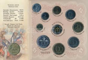 1998. 50f-200Ft (10xklf) forgalmi sor dísztokban + 1998. 100Ft alpakka "1848-1849. Szabadsághar...