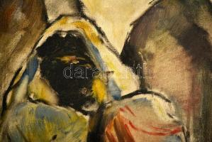 Fried Pál (1893-1974): Arab utca részlet. Olaj, vászon, jelzett, sérült, keretben, 55×65 cm