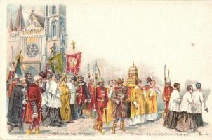 5 db RÉGI századforduló előtti díjjegyes Ezredéves Kiállítás művészlap, négy litho / 5 pre-1900 Ga. ...