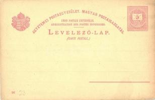 5 db RÉGI századforduló előtti díjjegyes Ezredéves Kiállítás művészlap, négy litho / 5 pre-1900 Ga. ...