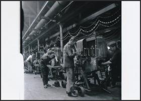 cca 1955 Budapest, Kispest, Vörös Csillag traktorgyár, Kotnyek Antal (1921-1990) képriportja, 7 db m...