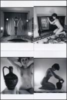 cca 1979 Egy csokor százszorszép, 13 db szolidan erotikus fotó, vintage negatívokról készült mai nag...