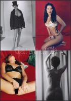 cca 1973 Modellparádé, 33 db szolidan erotikus fotó, vintage negatívokról készült mai nagyítások, 9x...