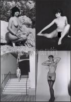 cca 1973 Modellparádé, 33 db szolidan erotikus fotó, vintage negatívokról készült mai nagyítások, 9x...