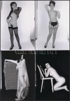 cca 1973 Modellparádé, 33 db szolidan erotikus fotó, vintage negatívokról készült mai nagyítások, 9x...