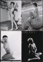 cca 1973 Modellparádé, 33 db szolidan erotikus fotó, vintage negatívokról készült mai nagyítások, 9x...