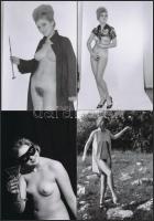 cca 1975 Lányok, asszonyok pucér kavalkádja, 44 db szolidan erotikus fotó, vintage negatívokról kész...