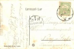 1907 Cegléd, Indóház, vasútállomás, vagonok. Sárik Gyula kiadása (fl)