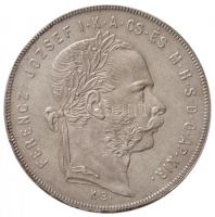 1872KB 1Ft Ag "Ferenc József / Középcímer" Körmöcbánya (12,37g) T:2 / Hungary 1872KB 1 Forint Ag "Franz Joseph" Kremnitz (12,37g) C:XF Huszár: 2138., Unger III.: 1464.a, Adamo M15