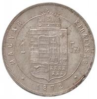 1872KB 1Ft Ag "Ferenc József / Középcímer" Körmöcbánya (12,37g) T:2 / Hungary 1872KB 1 For...