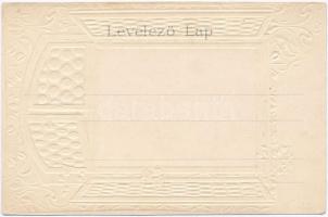 Budapest V. Szent István Bazilika. Ablakos Art Nouveau  szecessziós dombornyomott művészlap, Emb. li...