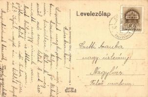 Bő, látkép házakkal és fateleppel