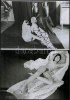 cca 1971 Mindenkinek van egy álma, 4 db szolidan erotikus fotó, vintage negatívokról készült mai nagyítások, 25x18 cm / 4 erotic photos, 25x18 cm