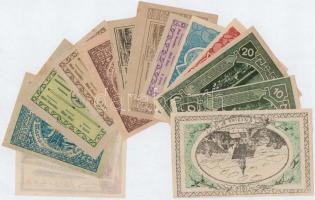 Ausztria ~1920. 10-70h (14xklf) utalvány és szükségpénz, közte Eferding, Vöcklabruck és Mauthausen T...