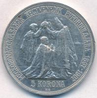 1907KB 5K Ag "Ferenc József koronázásnak 40. évfordulója" T:2 Adamo K7.1