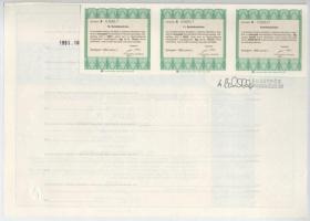 Budapest 1992. "Aranypók Kereskedelmi Részvénytársaság" egy darab névre szóló részvénye 10...