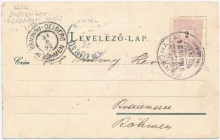 1898 Fenyőháza, Lubochna; Vág folyó, Felső zsilip, Vasúti út, Liptói népviselet / Váh river, upper d...