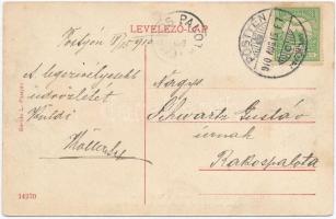 Pöstyén-fürdő, Piestany; Fürdőkocsik várnak a fürdőzőkre. Bernás L. kiadása / Badawagen warten auf G...