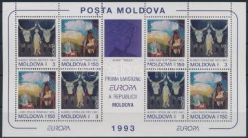 1993 Europa CEPT, kortárs művészet kisív Mi 94-95