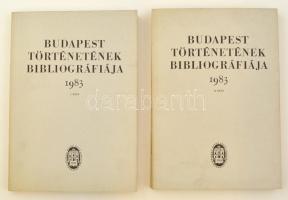 Budapest Történetének Bibliográfia I-II. Főszerk.: Dr. Breza László. Bp., 1987, Fővárosi Szabó Ervin Könyvtár. Kiadói papírkötés. Jó állapotban.