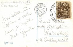 Rimaszombat, Rimavska Sobota; utcakép, Lipthay L. és Cséman üzlete / street view with shops, automob...