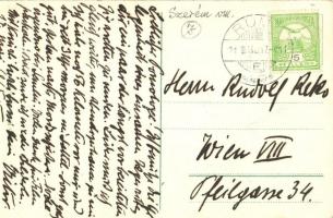 Árpatarló, Ruma; Fő utca, templom, ökör szekér / Hauptgasse / main street, church, oxen cart