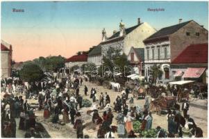 Árpatarló, Ruma; Fő utca, piac / Hauptgasse / main street, market