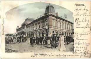 Pancsova, Pancevo; Hungária szálloda. Kohn Samu kiadása / hotel (szakadás / tear)