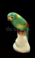 Herendi papagáj, kézzel festett, jelzett, hibátlan, m: 7 cm
