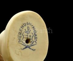 Herendi papagáj, kézzel festett, jelzett, hibátlan, m: 7 cm