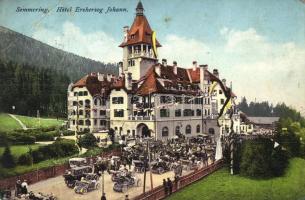 Semmering, Hotel Erzherzog Johann / hotel with automobiles (EB)