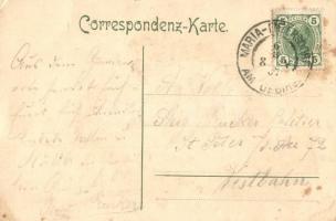 Maria Enzersdorf, leaves, Franz Schemm. Kunstanstalt, litho (EK)