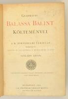 Gyarmathi Balassi Bálint költeményei. Szerk.: Szilády Áron. Bp., 1879, Magyar Történelmi Társulat. K...