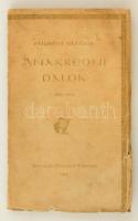 Endrődi Sándor: Anakreoni dalok 1902-1909. Bp., 1910, Franklin. Részben felvágatlan példány. Kissé kopott papírkötésben, egyébként jó állapotban.