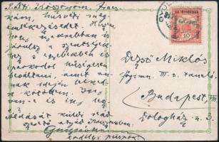 Majláth Gusztáv Károly (1864-1940) erdélyi püspök saját kézzel írt képeslapja